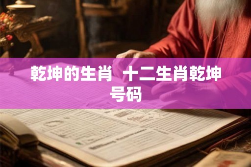 乾坤的生肖 十二生肖乾坤号码 乾坤的生肖 十二生肖乾坤号码