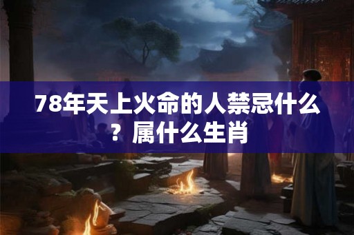 78年天上火命的人禁忌什么？属什么生肖