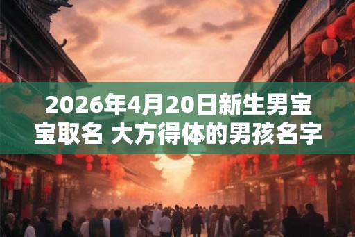 2026年4月20日新生男宝宝取名 大方得体的男孩名字