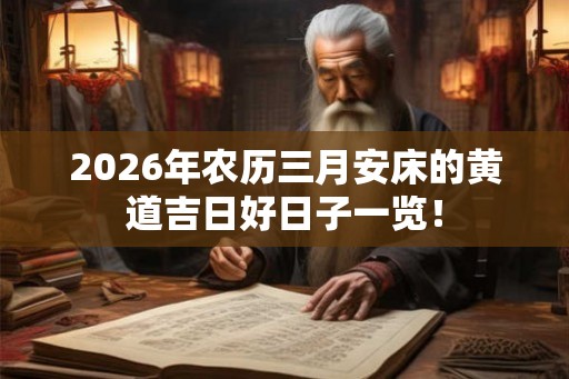 2026年农历三月安床的黄道吉日好日子一览！
