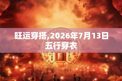 旺运穿搭,2026年7月13日五行穿衣