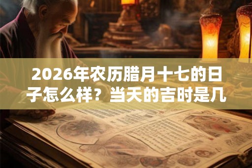 2026年农历腊月十七的日子怎么样？当天的吉时是几点？