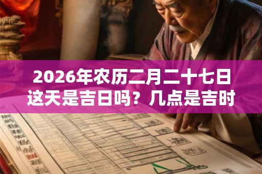 2026年农历二月二十七日这天是吉日吗？几点是吉时？