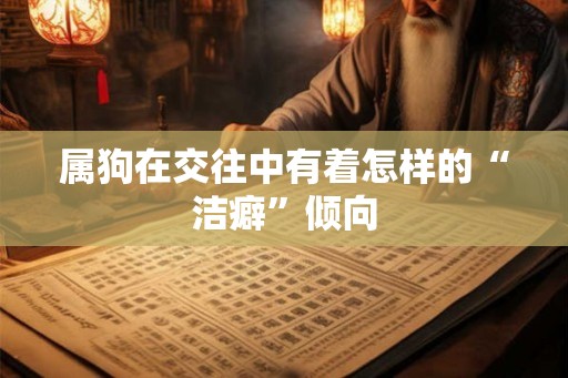属狗在交往中有着怎样的“洁癖”倾向