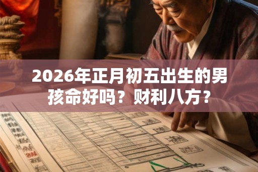 2026年正月初五出生的男孩命好吗？财利八方？