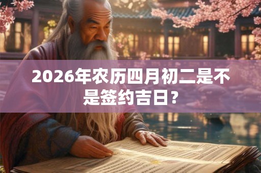 2026年农历四月初二是不是签约吉日？