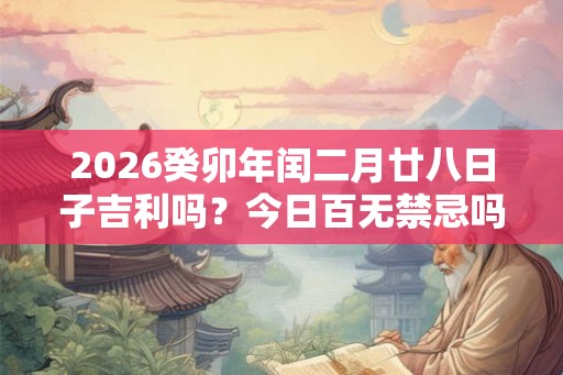 2026癸卯年闰二月廿八日子吉利吗？今日百无禁忌吗