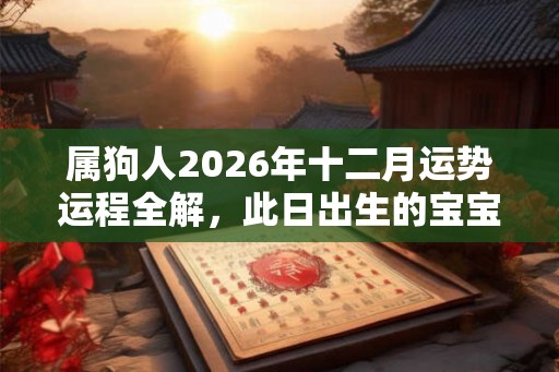 属狗人2026年十二月运势运程全解,此日出生的宝宝命运如何? 属狗人2026年十二月运势运程全解,此日出生的宝宝命运如何?