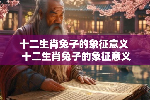 十二生肖兔子的象征意义  十二生肖兔子的象征意义
