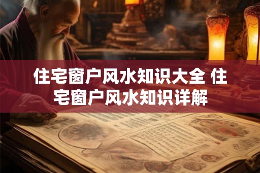 住宅窗户风水知识大全 住宅窗户风水知识详解
