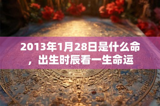 2013年1月28日是什么命，出生时辰看一生命运