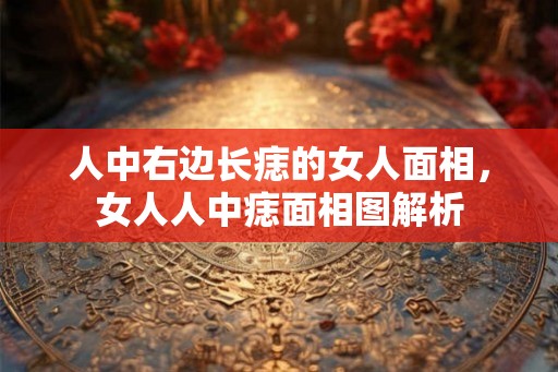人中右边长痣的女人面相，女人人中痣面相图解析
