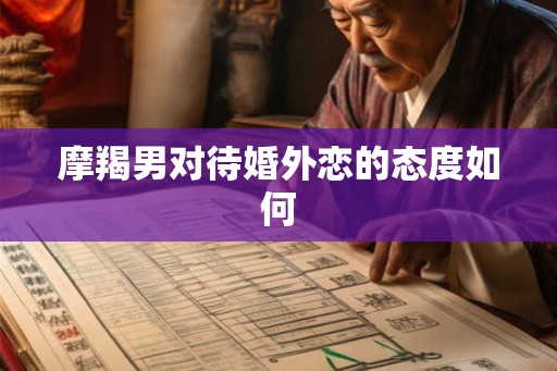 摩羯男对待婚外恋的态度如何