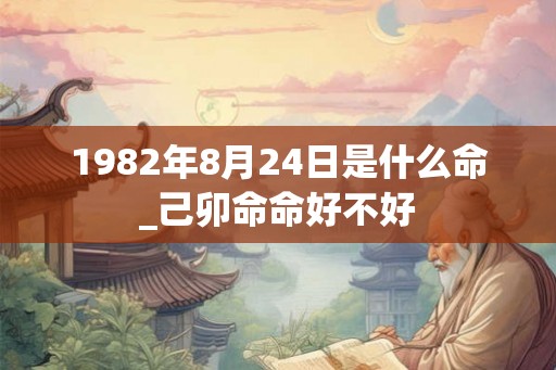 1982年8月24日是什么命_己卯命命好不好