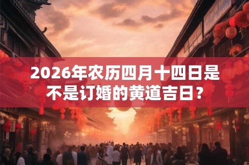 2026年农历四月十四日是不是订婚的黄道吉日？