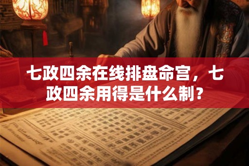 七政四余在线排盘命宫，七政四余用得是什么制？