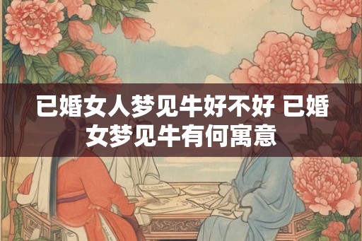 已婚女人梦见牛好不好 已婚女梦见牛有何寓意