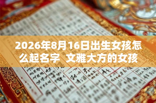 2026年8月16日出生女孩怎么起名字  文雅大方的女孩名字