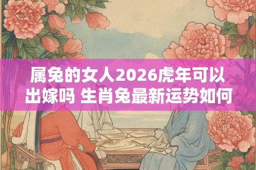 属兔的女人2026虎年可以出嫁吗 生肖兔最新运势如何