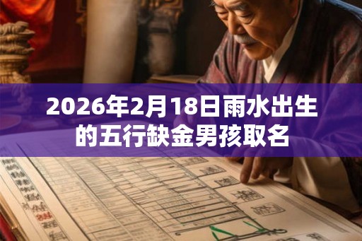 2026年2月18日雨水出生的五行缺金男孩取名