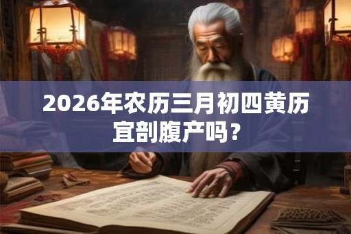 2026年农历三月初四黄历宜剖腹产吗? 2026年农历三月初四黄历宜剖腹产吗?