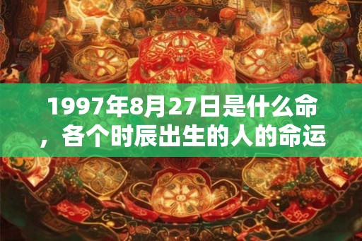 1997年8月27日是什么命,各个时辰出生的人的命运 1997年8月27日是什么命,各个时辰出生的人的命运