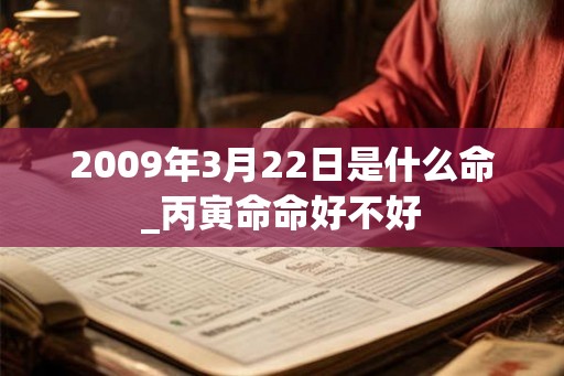 2009年3月22日是什么命_丙寅命命好不好