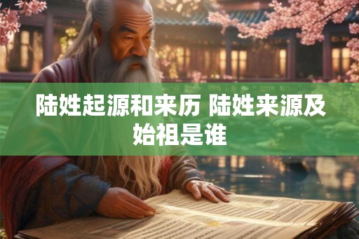 陆姓起源和来历 陆姓来源及始祖是谁