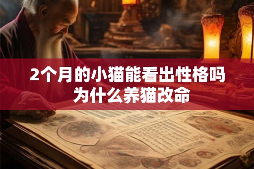 2个月的小猫能看出性格吗 为什么养猫改命 2个月的小猫能看出性格吗 为什么养猫改命
