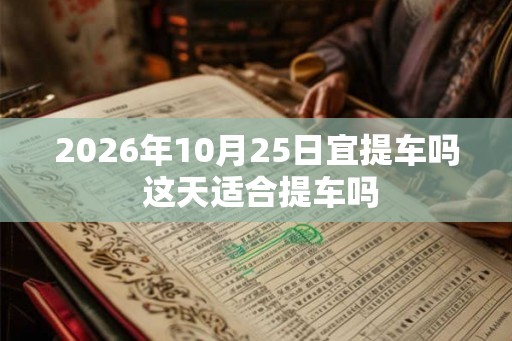 2026年10月25日宜提车吗 这天适合提车吗