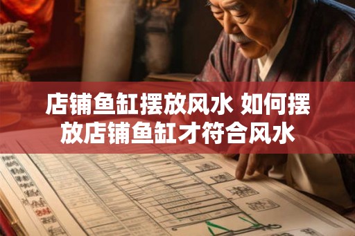 店铺鱼缸摆放风水 如何摆放店铺鱼缸才符合风水 店铺鱼缸摆放风水 如何摆放店铺鱼缸才符合风水