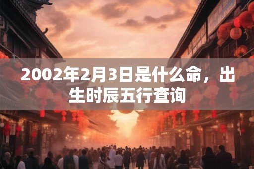 2002年2月3日是什么命,出生时辰五行查询 2002年2月3日是什么命,出生时辰五行查询
