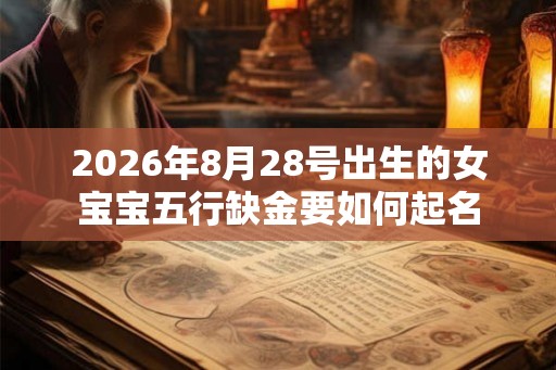 2026年8月28号出生的女宝宝五行缺金要如何起名