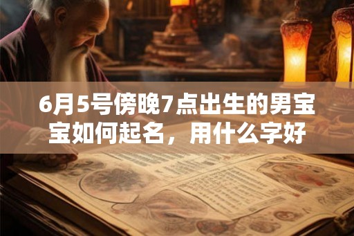 6月5号傍晚7点出生的男宝宝如何起名，用什么字好
