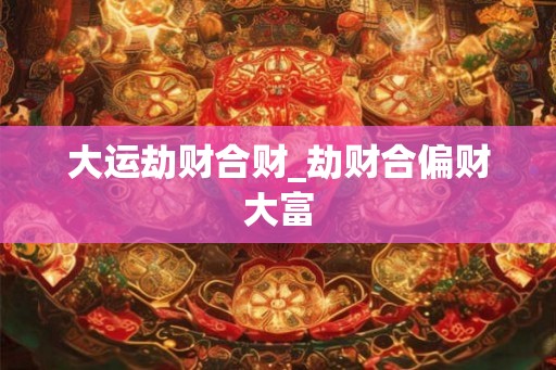 大运劫财合财_劫财合偏财大富