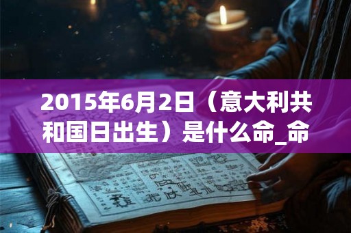 2015年6月2日（意大利共和国日出生）是什么命_命运如何