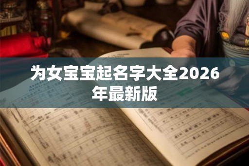 为女宝宝起名字大全2026年最新版 为女宝宝起名字大全2026年最新版