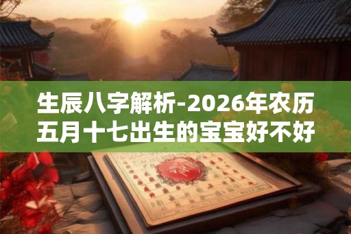 生辰八字解析-2026年农历五月十七出生的宝宝好不好