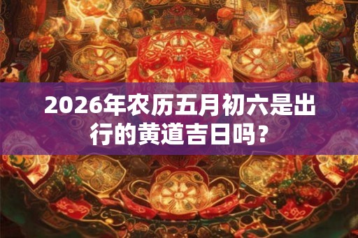 2026年农历五月初六是出行的黄道吉日吗？