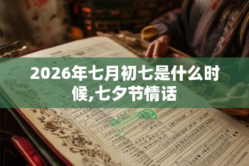 2026年七月初七是什么时候,七夕节情话