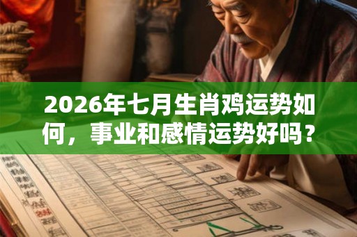 2026年七月生肖鸡运势如何，事业和感情运势好吗？