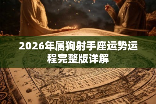 2026年属狗射手座运势运程完整版详解 2026年属狗射手座运势运程完整版详解