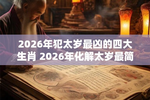 2026年犯太岁最凶的四大生肖 2026年化解太岁最简单的方法大全