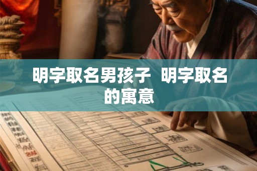 明字取名男孩子  明字取名的寓意