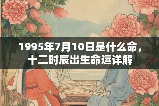 1995年7月10日是什么命，十二时辰出生命运详解