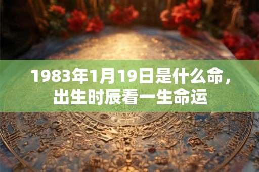 1983年1月19日是什么命,出生时辰看一生命运 1983年1月19日是什么命,出生时辰看一生命运