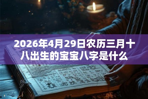 2026年4月29日农历三月十八出生的宝宝八字是什么