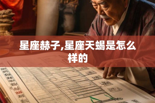 星座赫子,星座天蝎是怎么样的