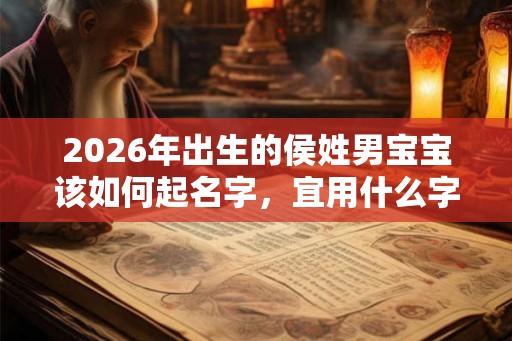 2026年出生的侯姓男宝宝该如何起名字，宜用什么字。