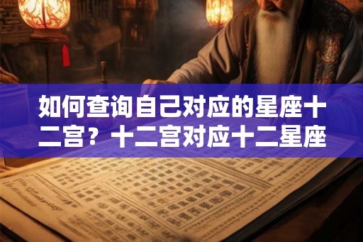 如何查询自己对应的星座十二宫？十二宫对应十二星座吗？
